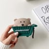 Yeşil Sepetli Starbucks Ayıcık Airpod Kılıf