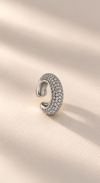 Silme Taşlı Kalın Earcuff