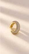 Silme Taşlı Kalın Earcuff