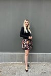  Karışık Desen Saten Etekli Sweat Elbise