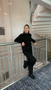 Bol Paça Siyah Eşofman Takım 