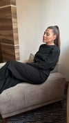 Bol Paça Siyah Eşofman Takım 