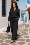 Çizgi Detaylı Pantolon