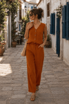 Çizgili Ayrobin Kumaş Pantolon