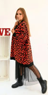 Desenli Extra Oversize Hırka 