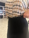 Fitil çizgi detaylı triko etek