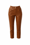 Kahve Suni Deri Pantalon