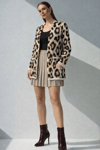Leopar Desenli Camel Hırka