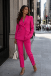 Toparlayıcı Bel Kumaş Pantalon | Pembe