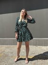 Yeşil Retro Elbise