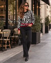 Zebra Desenli Kazak