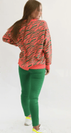Zebra Desenli Triko Kazak 