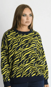 Zebra Desenli Triko Kazak 