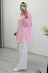 İkoll Basic Çizgili Gömlek Pembe