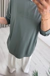 İkoll Yazı Baskılı Premium Kalite Tunik Çağla