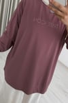 İkoll Yazı Baskılı Premium Kalite Tunik Gül
