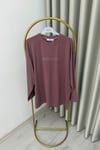 İkoll Yazı Baskılı Premium Kalite Tunik Gül