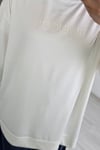 İkoll Yazı Baskılı Premium Kalite Tunik Ekru