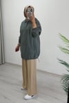 İkoll Yazlık Tensel  Bomber Ceket Oversize Çağla