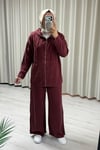 My Magazin Yeni Sezon Tensel Kot Kanguru Takım Bordo