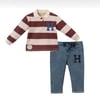 Bordo Hector Polo Yaka Kot Pantolonlu Takim