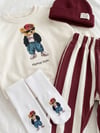 Bordo HipHop Style Çizgili 4lü Takim