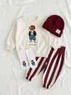 Bordo HipHop Style Çizgili 4lü Takim