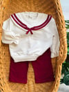 Bordo Marine Baby Alt Üst Takım