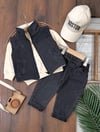 Boston Şapkalı Likralı Yumuşak 4lü Denim Takım 