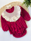 Dantelli Mürdüm Romper 
