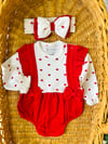 Kalpli Fiyonklu 3'lü Romper Set