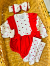Kalpli Fiyonklu 3'lü Romper Set