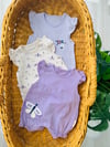 Kelebek ve Çiçek Desenli Yazlık 3lü Tulum Set