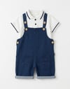 Lacivert Noah Polo Yaka Badili Denim Şortlu Salopet