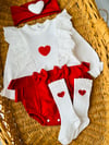 Love Fisto Detay 3'lü Romper Set