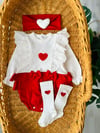 Love Fisto Detay 3'lü Romper Set