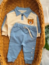 Mavi Little Tiger Baskılı Mevsimlik Takım