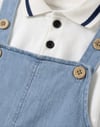 Mavi Noah Polo Yaka Badili Denim Salopet