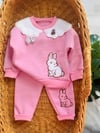 Peluş Yakalı Pembe Tavşancık Takım