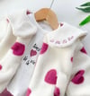 Pembe Kalpli Peluş Ceketli 3lu Takım