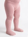 Pembe Zigzak Desenli Külotlu Çorap 