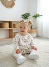 Premium Kalite Ekru Minik Çiçekli Yumuşak Takım