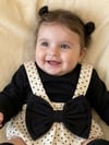 Puantiyeli Fiyonklu Romper