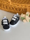 Siyah Funny Baby Cırtlı Yumuşak Tabanlı Spor Ayakkabı