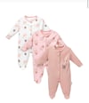 Tavşanlı 3lü %100 Pamuklu Patikli Tulum Set 
