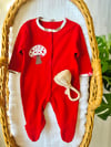 Unisex 3lu Mantar Desenli Patikli Kaşkorse Tulum Set 