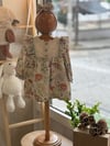 Vintage Flowers Keten Elbise