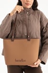BENETTON KADIN OMUZ ÇANTA BNT_1655 TABA-KAHVE
