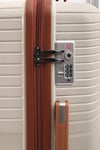 PİEL LİNO ORTA BOY POLİPROPİLEN VALİZ PL015239-M BEYAZ-CAMEL