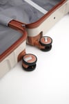 PİEL LİNO ORTA BOY POLİPROPİLEN VALİZ PL015239-M BEYAZ-CAMEL